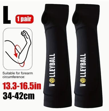 Накладки защитные на руку с аморт подушкой 2шт i_love_Volleyball Чорные 3394, _розмір L