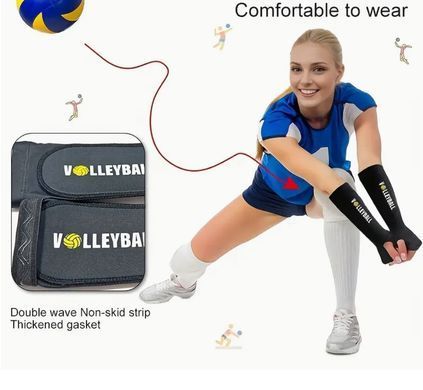 Накладки защитные на руку с аморт подушкой 2шт i_love_Volleyball Чорные 3394, _розмір L